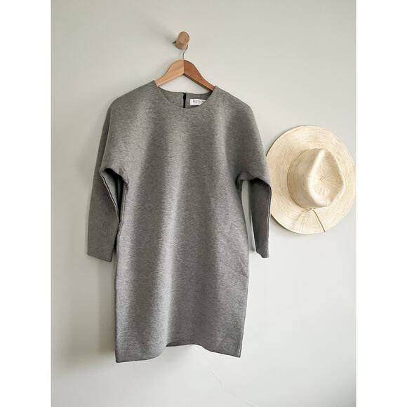 Everlane | Thick Scuba Knit Relaxed Fit Tunic Dress | Gray | Sz XS | NWOT - Picture 2 of 7
